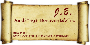 Jurányi Bonaventúra névjegykártya